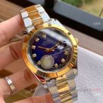 Rolex Datejust Replica Watch 40mm Two Tone Blue Diamond Face
